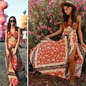 Spell & The Gypsy Free People Lolita Campfire Maxi Skirt size Medium